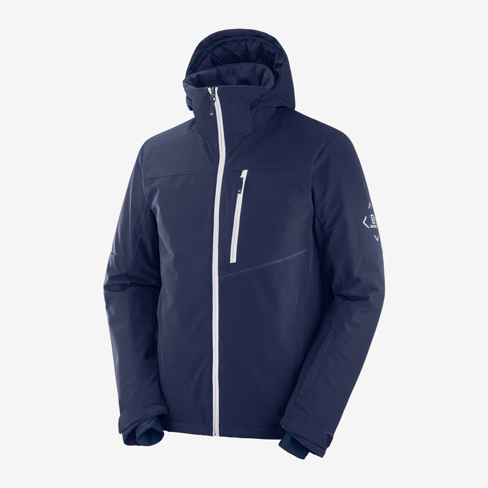 Salomon Singapore Mens Ski Jackets - BLAST M Navy | 82749-TGIP